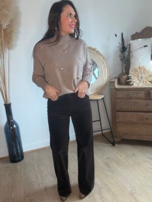 Pantalon velours marron - Modèle Ava
