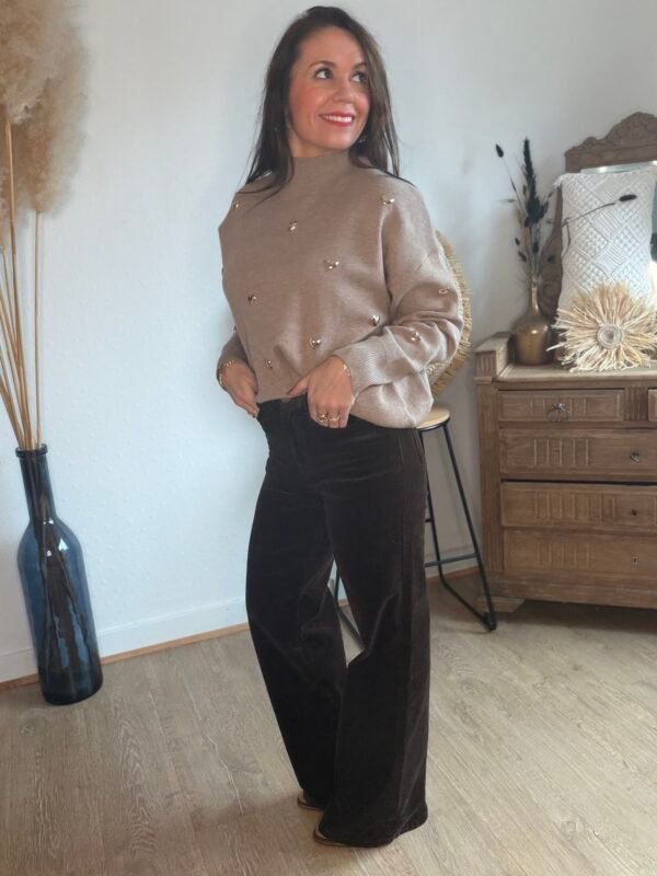 Pantalon velours marron - Modèle Ava