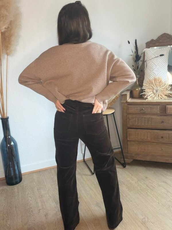 Pantalon velours marron - Modèle Ava