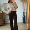 Pantalon velours marron - Modèle Ava