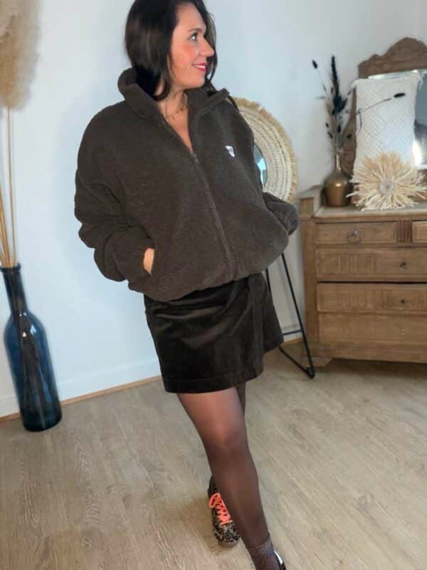 Veste polaire chocolat - Modèle Paddinton