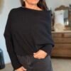 Pull asymétrique noir – Modèle Bobby