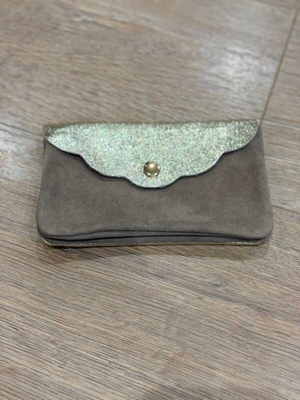 Grand porte monnaie bi matière - Modele Ludivine