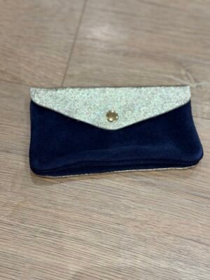 Grand porte monnaie bi matière - Modele Ludivine