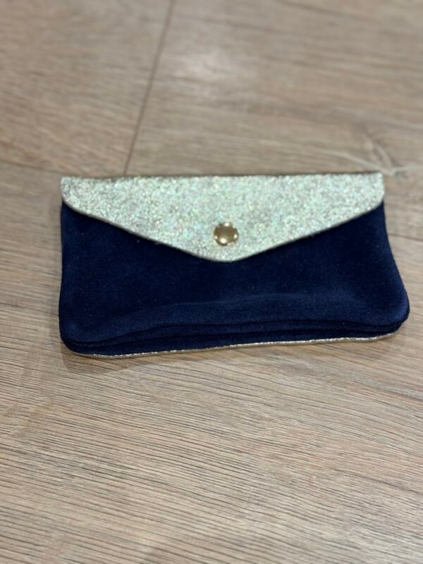 Grand porte monnaie bi matière - Modele Ludivine