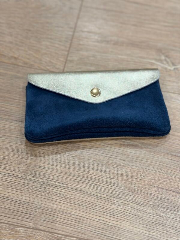 Grand porte monnaie bi matière - Modele Ludivine