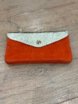 Grand porte monnaie bi matière - Modele Ludivine