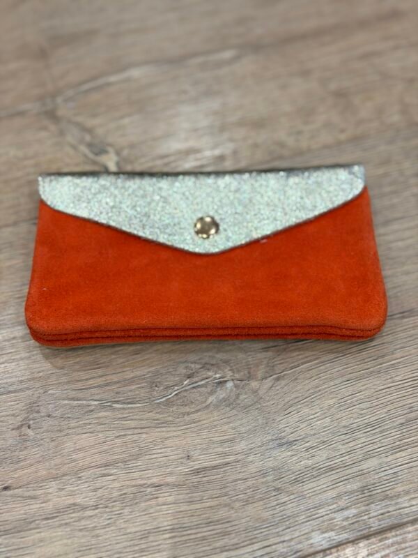 Grand porte monnaie bi matière - Modele Ludivine