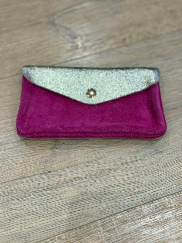 Grand porte monnaie bi matière - Modele Ludivine