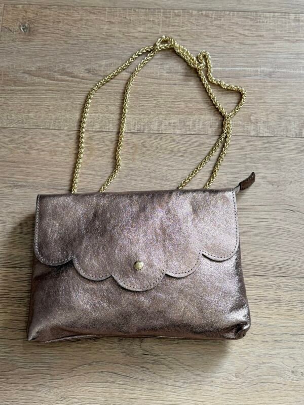 Sac cuir métallisé bronze - Modele Will
