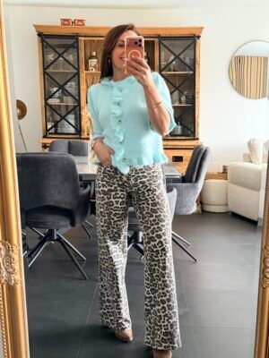 Gilet bleu pastel  - Modèle Kelly