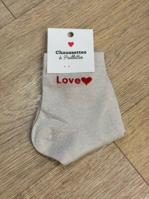 Chaussettes à paillettes Love ❤️
