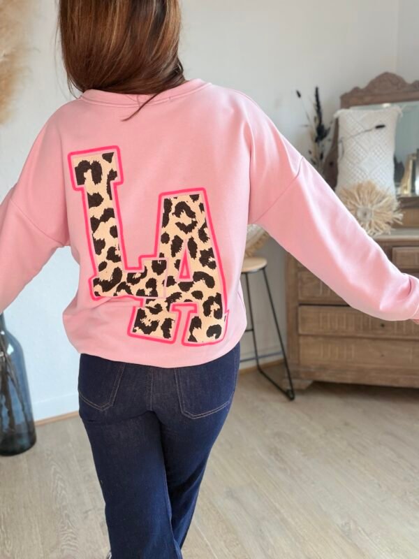 Sweat rose LA - Modèle Phibie