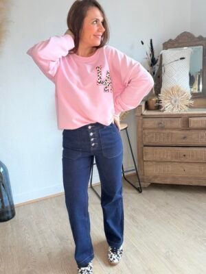 Jean wide bleu brut - Modèle Paulinette