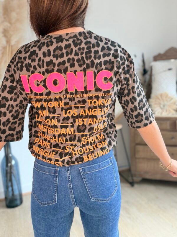 T shirt léopard marron - Modèle Iconic