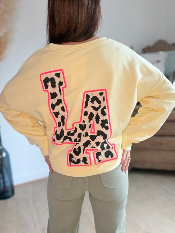 Sweat jaune LA - Modèle Phibie