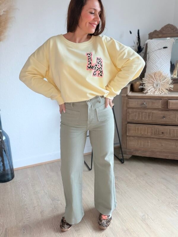 img_3099 Jean wide kaki clair - Modèle Gasparette