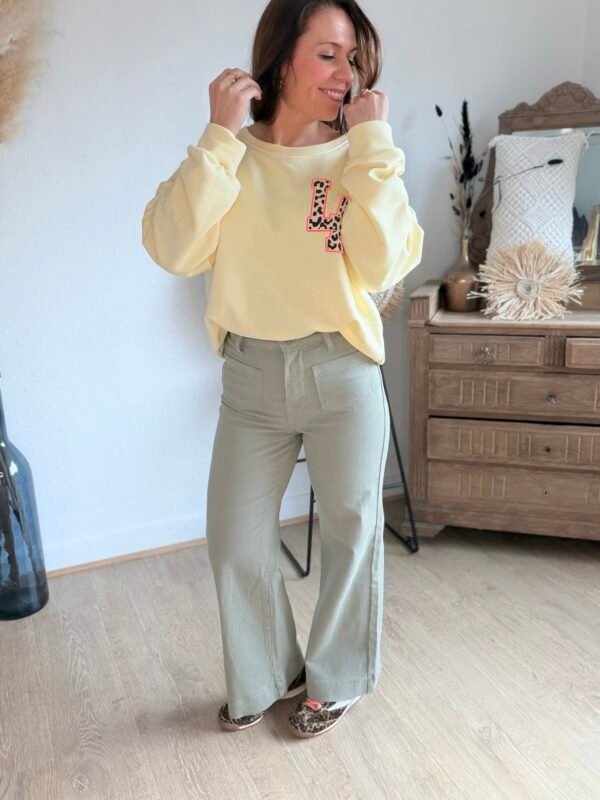 img_3103 Jean wide kaki clair - Modèle Gasparette