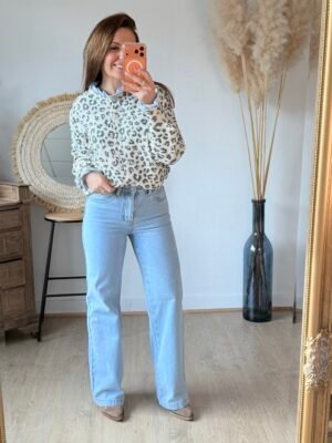 Jean flare bleu clair - Modèle Mona