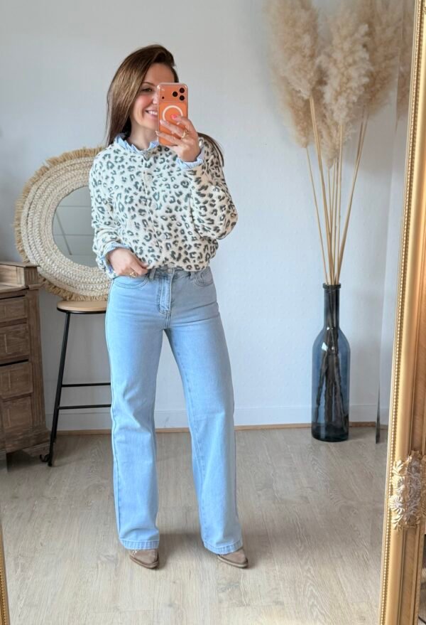 Jean flare bleu clair - Modèle Mona