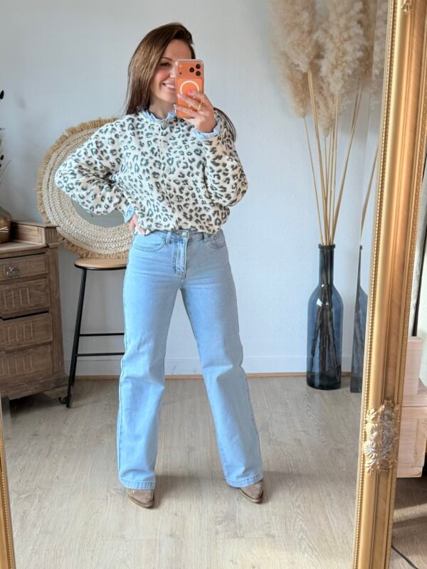 Jean flare bleu clair - Modèle Mona