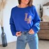 Sweat bleu roi LA - Modèle Phibie