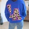 Sweat bleu roi LA - Modèle Phibie