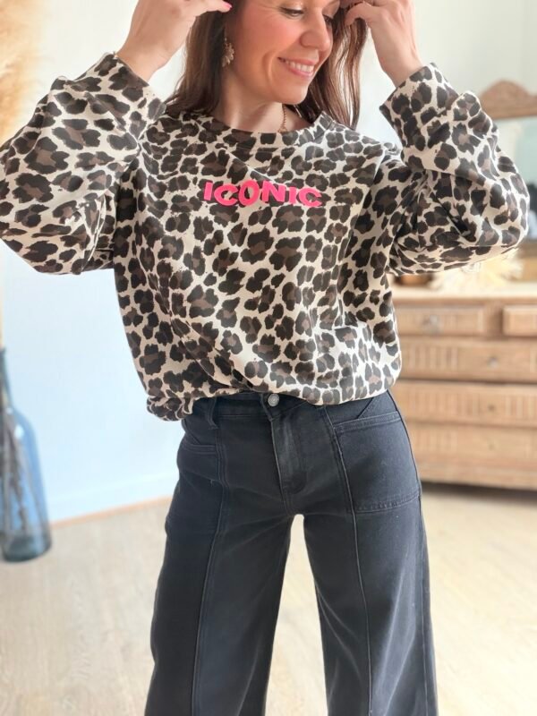 Sweat léopard beige - Modèle Iconic