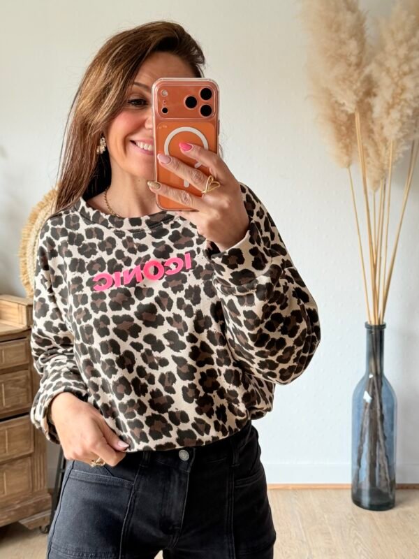 Sweat léopard beige - Modèle Iconic