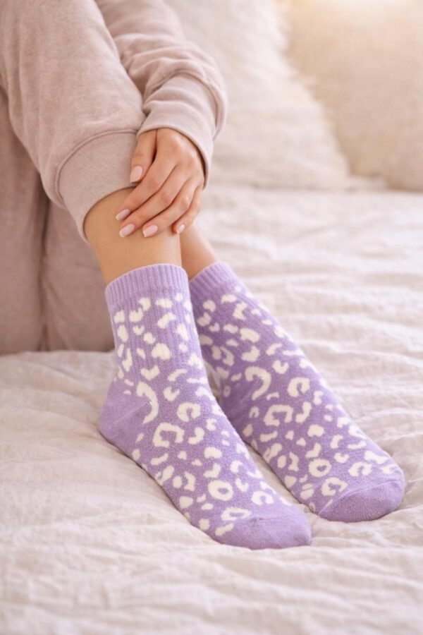 img_3506 Chaussettes à Paillettes Léopard lilas