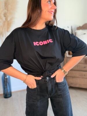 T shirt noir  - Modèle  Iconic