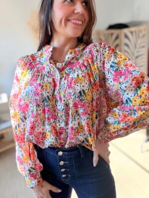 Chemise fleurie - modèle Warren