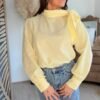 Blouse à carreaux  jaune - Modèle Leonie
