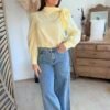 Blouse à carreaux  jaune - Modèle Leonie