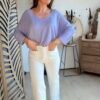 Pull léger lilas - Modèle Lina