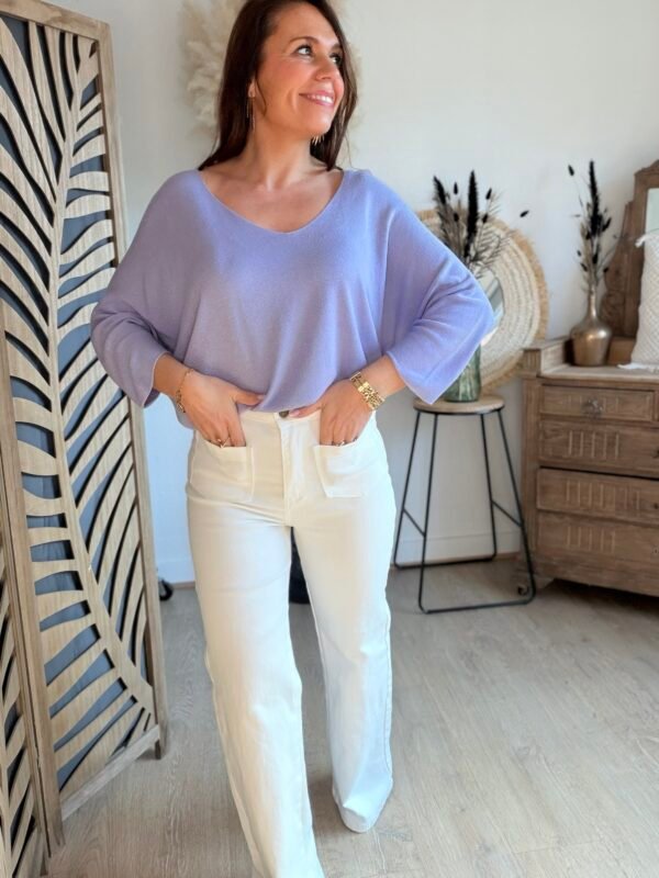 Pull léger lilas - Modèle Lina