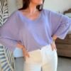 Pull léger lilas - Modèle Lina