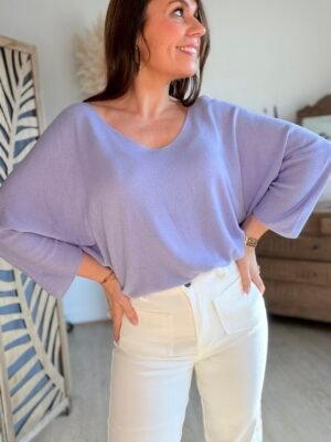 Pull léger lilas - Modèle Lina
