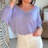 Pull léger lilas - Modèle Lina