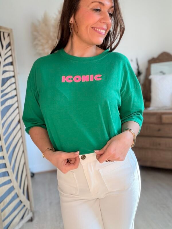 T shirt vert  - Modèle Iconic