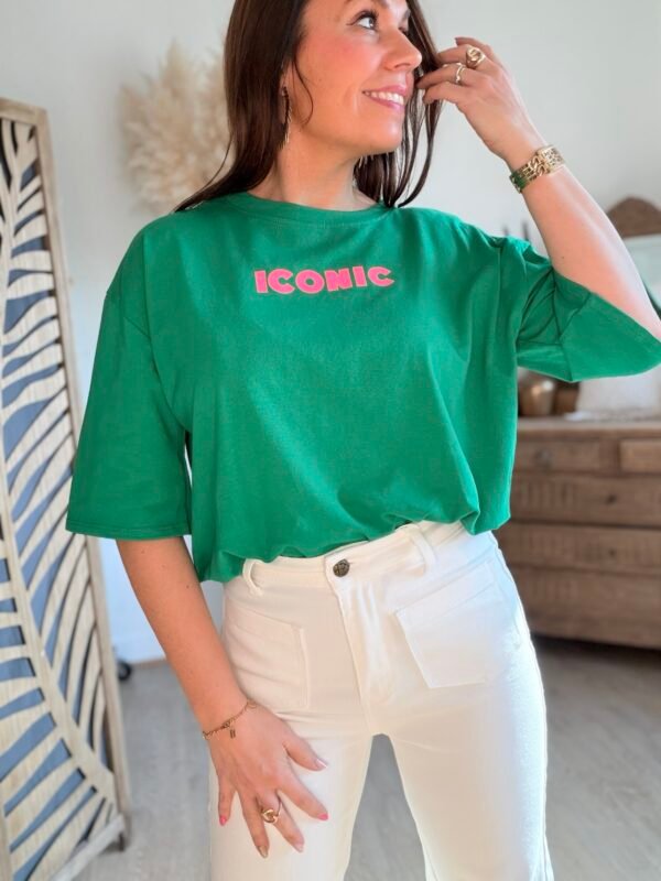 T shirt vert  - Modèle Iconic