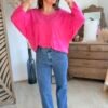 Pull léger fushia - Modèle Lina