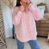 Chemise a rayures rose - Modèle Brayden