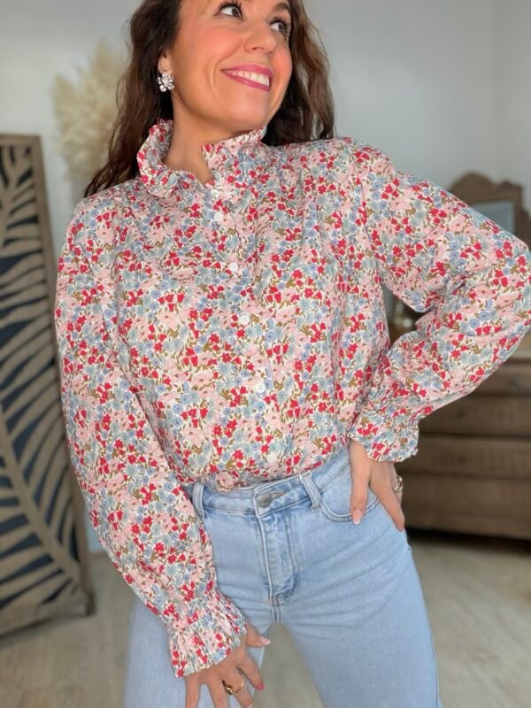 Chemise fleurie  - Modèle Vanessa