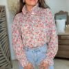Chemise fleurie  - Modèle Vanessa