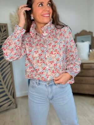 Chemise fleurie  - Modèle Vanessa