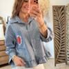 Chemise style jean à rayures - modèle Caroline