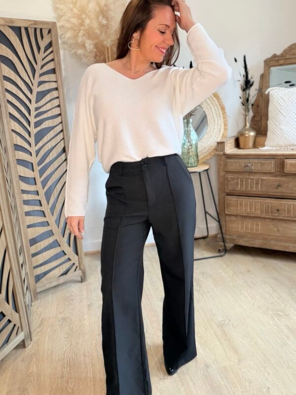 Pantalon fluide noir - Modèle Lorna