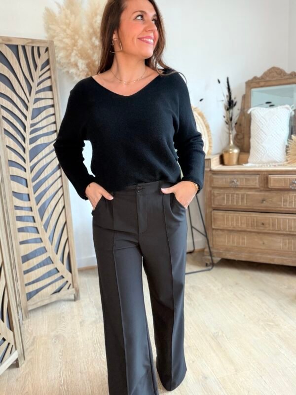 Pantalon fluide noir - Modèle Lorna