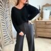 Pantalon fluide noir - Modèle Lorna